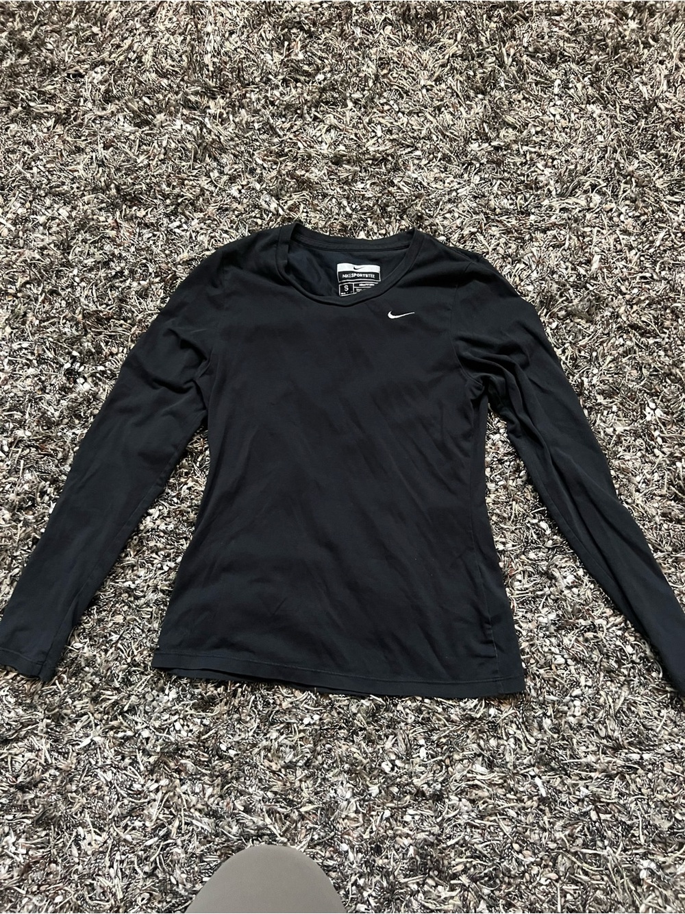 Nike SportStyle Black Long Sleeve Athletic Top Size S